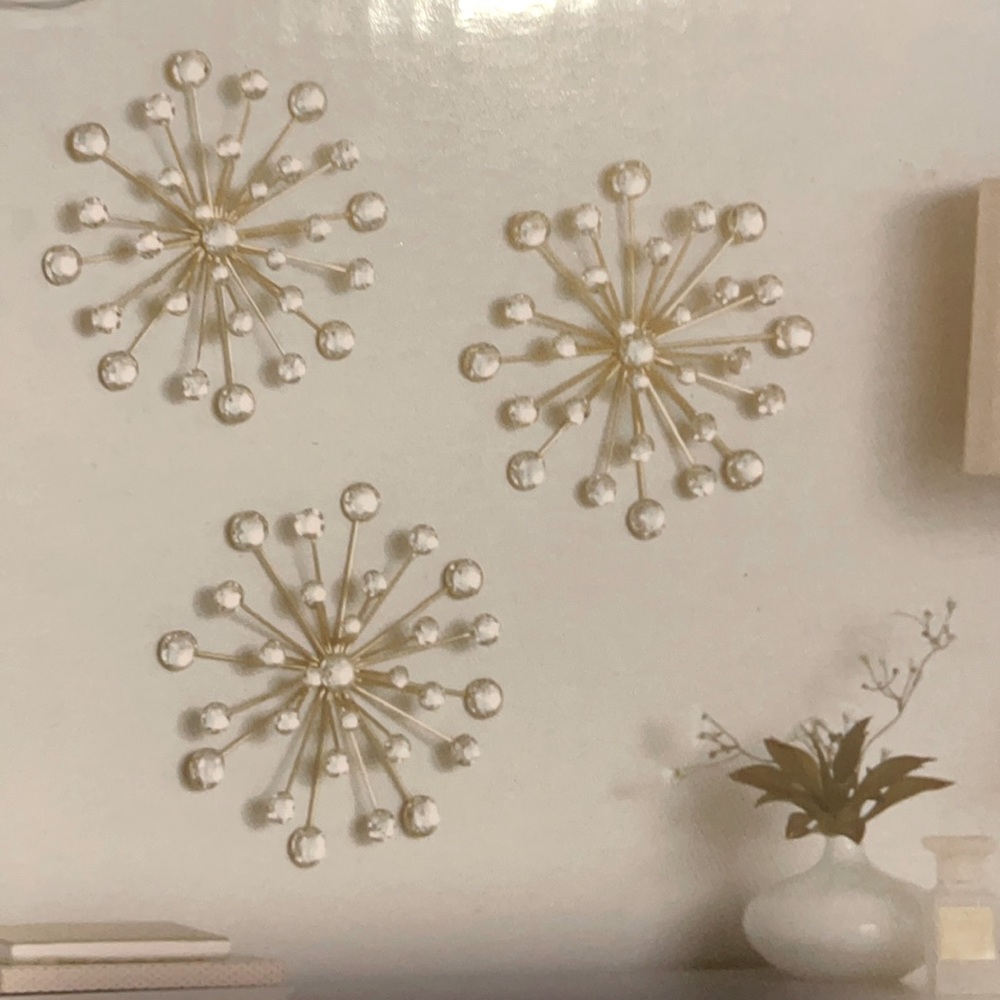 Glam jeweled wall decor  3 pc